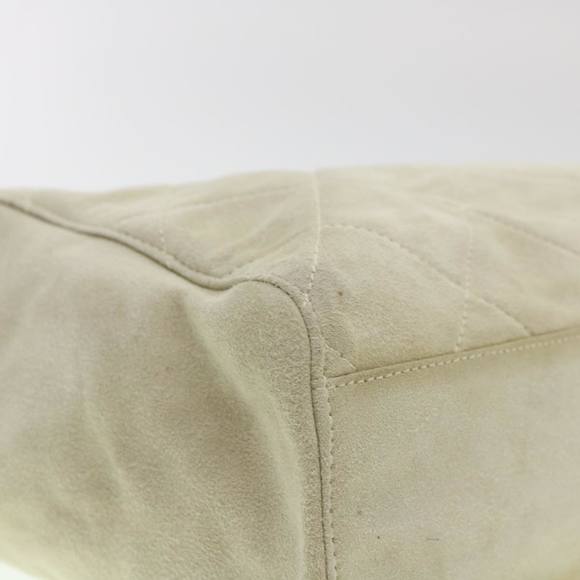 PRADA Quilted Chain Shoulder Bag Suede Gray Auth yk6604 - Picture 15 of 16